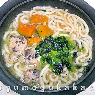 さば水煮缶で簡単に♪鯖煮込みうどん